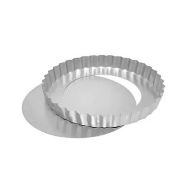 Imagem de Forma Torta Maçã Crespa 21x3 cm Fundo Removível Em Alumínio - Dutra Fo
