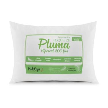 Imagem de Travesseiro Toque de Pluma Pena Hipercal 500 Fios 50x70cm Antiácaro, A