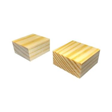 Imagem de Kit 150 Plaquinhas Madeira Pinus P Artesanato 4 X 4 X 2 Cm - Smalldesi