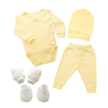 Imagem de Kit Enxoval Recém Nascido Maternidade Conjuntos Suedine Kimono - Rovid