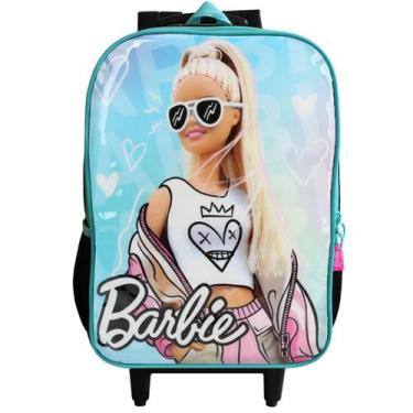 Imagem de Mochila Escolar De Rodinhas Barbie Meninas Infantil Luxcel, Escolar