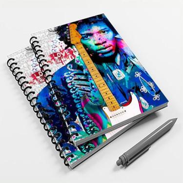 Imagem de Caderno Universitário 96 fls Rock Jimi Hendrix - Premium