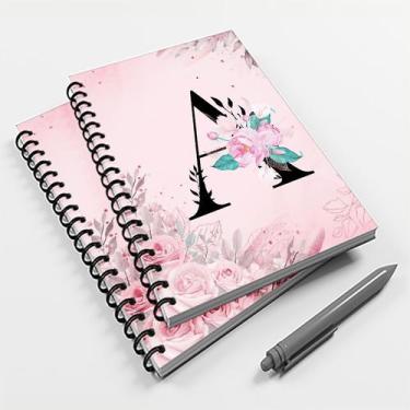 Imagem de Caderno Universitário 96 fls Floral Letra A - Premium