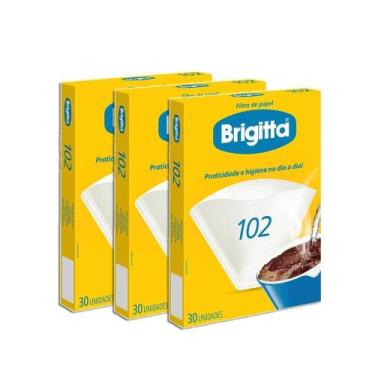 Imagem de Coador De Café De Papel Filtro Brigitta N102 Kit 3