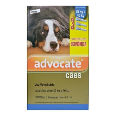 Imagem de Combo Leve 3 Pague 2 - Advocate Caes 25 A 40 Kg (4,0 Ml) - Bayer
