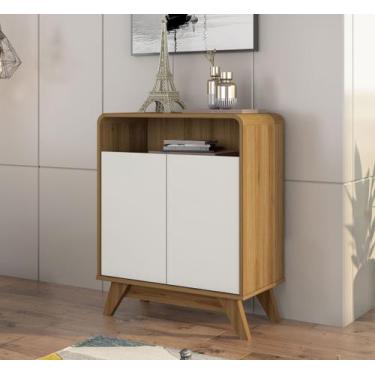Imagem de Buffet Aparador Retrô 2 Portas Eccos - Potenza Móveis, Off White com N