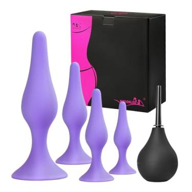 Imagem de HISIONLEE Brinquedos Sexuais De Plugue Anal, 5 Peças Brinquedos Anais Sexuais Kit De Treinamento De Plugue Anal De Silicone Para Brinquedos Sexuais Adultos E Jogos Femininos Masculinos E Iniciantes (R