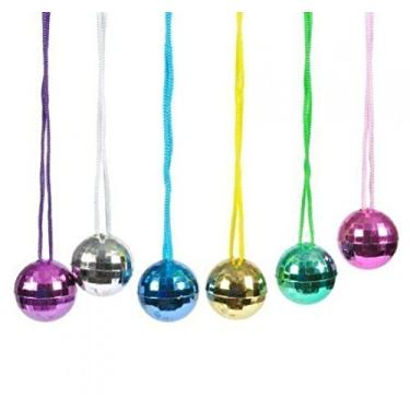 Imagem de Colares de 12 bolas de pl stico de cores sortidas para lembrancinhas de festa