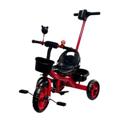 Imagem de Triciclo Infantil, para Crianças de 2 a 5 Anos, suporta até 25kgs, com Design Ergonômico, Rodas Duráveis, Cesto de Armazenamento, Confortável e Seguro para Diversão ao Ar Livre!