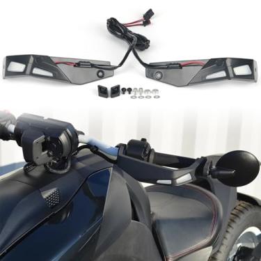 Imagem de FWXEOZ Protetores de mão de luzes LED para todos os modelos Can Am Ryker Kit de lâmpadas LED para Can-Am Ryker 600 900 Sport Rally Kit de iluminação protetor de guiador