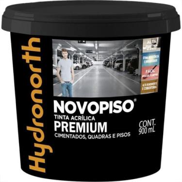 Imagem de Tinta Hydronorth Novopiso Premium Piso 900Ml Fosco Amarela Demarcacao 