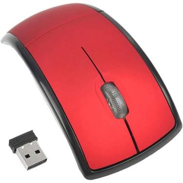 Imagem de Mouse óptico sem fio de 2,4 GHz, mouse receptor USB Dobrável - BC BORA