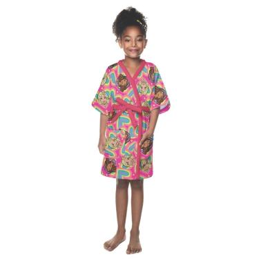 Imagem de Roupão Aveludado Lepper Estampado Personagens Infantil Barbie P