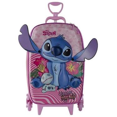 Imagem de Mochila Stitch Infantil com Rodinha Rosa Maxtoy
