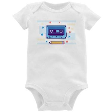 Imagem de Body Bebê Fita Cassete - Foca na Moda, Branco, P