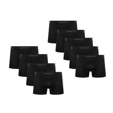 Imagem de Kit Com 9 Cuecas Boxer Box Infantil Juvenil Em Microfibra Sem Costura 
