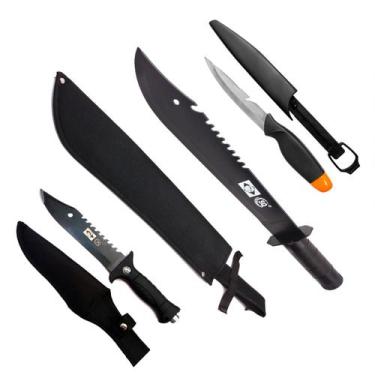 Imagem de Facão+ Faca Militar Tático+Faca Flutuante caça pesca camping - SQ Come