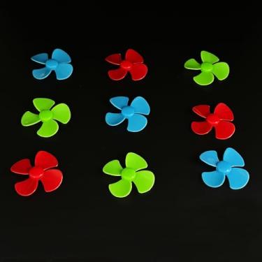 Imagem de 30PCS Model Boat Motor Propellers 2mm Shaft Propellers with 4-Blades 40mm Fan Shape Propellers for Motor RC Boat Ship RC Airplane DIY Model Toy Parts (Mix Color1)