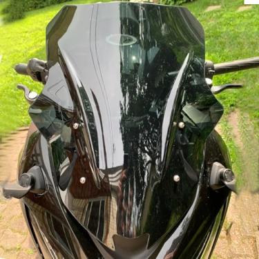Imagem de Midimttop Motocicleta Ninja 1000SX Para-brisas Dupla Bolha Para-brisas Para-brisas Defletor de Vento Carenagem Frontal Compatível com Ninja 1000 NINJA1000 Z1000SX 2017 2018 2019 2020 2021 (Smoke)