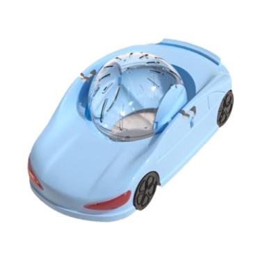 Imagem de ＡＷＨＡＯ Pet Toy Car Car Roda de exercício portátil engraçado destacável Silent Transparent Ball Hamster Ball Ball para Hedgehog de ratos, Azul