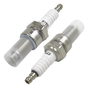Imagem de 2 peças de velas de ignição F7TC para motores GX120, GX160, GX200, GX240, GX270, GX340, GX390 - Compatível com gerador, cortador de grama, trator, Go Kart, bomba de água e mais