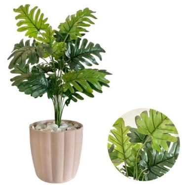 Imagem de Planta Artificial Bananinha Com Vaso Moranga Decoração Casa - PlantaIm