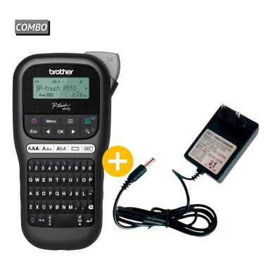 Imagem de Combo Rotulador Eletronico Portatil Brother Pth110bk Preto