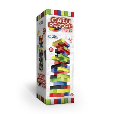 Imagem de Caiu Perdeu Pro Jogo Torre Roleta Empilhar Brinquedo Criança