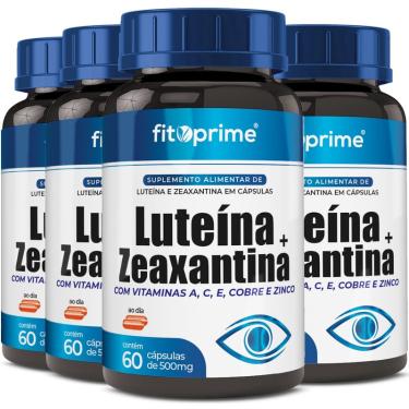Imagem de Kit 4 Luteína + Zeaxantina Vitaminas A C E Cobre Zinco 60cps