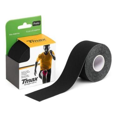 Imagem de Bandagem Adesiva Tmax Preta 5cm X 5m Profissional E Elástica - Bioland