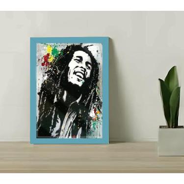 Imagem de Quadro Decorativo Bob Marley Ink Estúdio C/ Vidro 33x25 cm - Genérico,