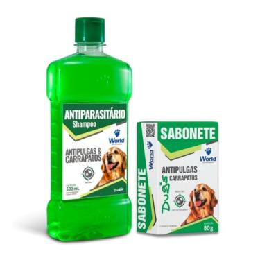 Imagem de Shampoo e Sabonete Dugs Antipulgas Carrapatos Para Cães World Veterinária