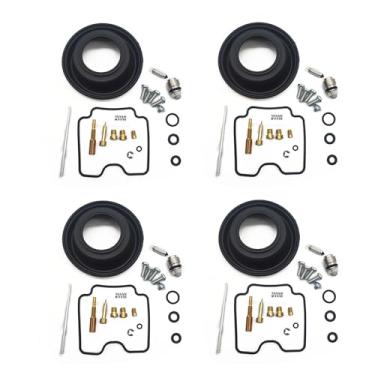 Imagem de Kit de reparo de carburador êmbolo vácuo diafragma válvula de agulha parafuso de ar para Suzuki DRZ400S DRZ400SM DRZ400 DRZ 400 S SM (4 conjuntos)