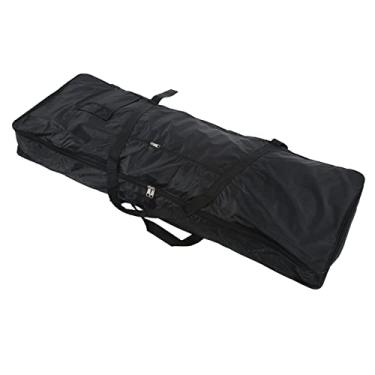 Imagem de Bolsa de Caixa de Teclado de Piano, Capa de Bolsas de Gig Preto de Pano Oxford Com Proteção Robusta, Design Leve para 76 órgão Eletrônico -chave, Dupla Finalidade Com Bolso