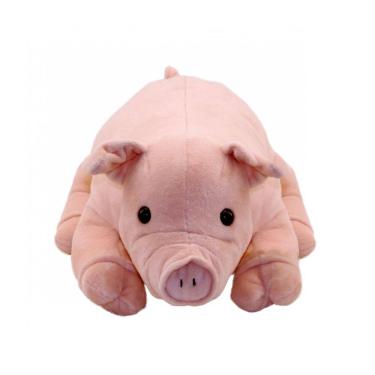 Imagem de Porco Rosa Deitado Pelúcia 29 Cm Lindo E Fofo Fofy Toys