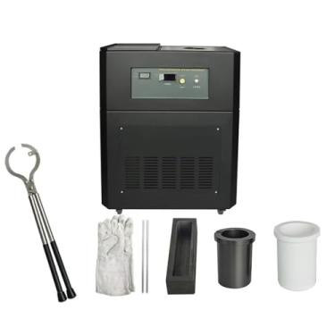Imagem de Forno de derretimento de 4 kg com resfriador de água interno para joias de metal que derretem até 1600 °C
