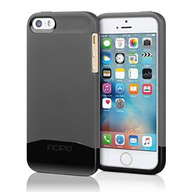 Imagem de Incipio IPH-904 Edge para iPhone 5-1 Pacote - Estojo de transporte - Embalagem de varejo - Cinza carvão/Preto cromado