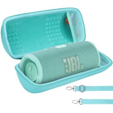 Imagem de Lebakort Capa rígida compatível com alto-falante Bluetooth JBL Charge 5 Charge 4 à prova d'água (capa azul-petróleo)
