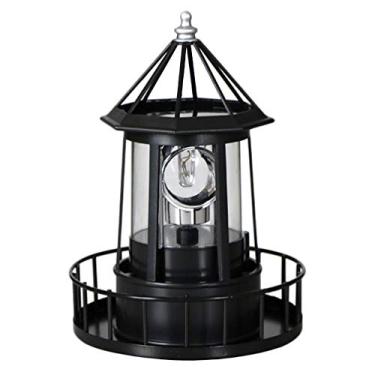 Imagem de Cabilock Farol giratório de LED, lâmpada de torre, resistente à água, ornamento de luz para jardim e quintal ao ar livre