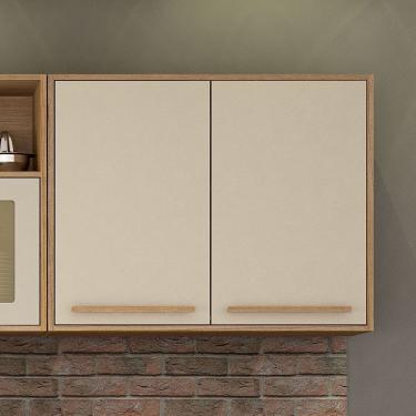 Imagem de Armário Aéreo 80Cm 2 Portas Salvador Valdemóveis Cinamomo/Off White