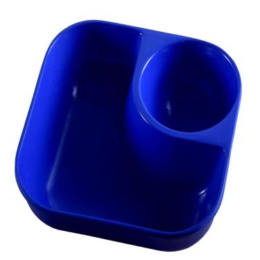 Imagem de Petisqueira Molheira Porta Petisco Frios Molho Azul Outset