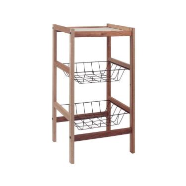 Imagem de Fruteira Utilínea Em Madeira Mista Com 2 Cestos Tramontina 13559-072