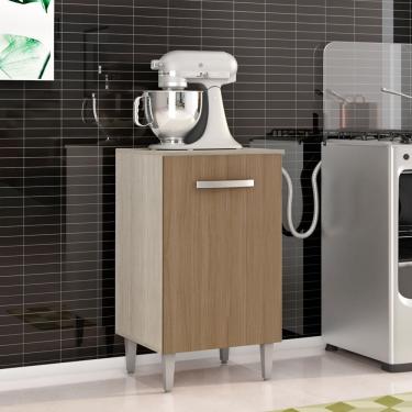 Imagem de Balcão Multiuso Porta Botijão De Gás Angela Elmo/marrom Hr Móveis