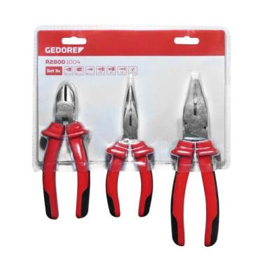 Imagem de Jogo de Alicate Gedore Red 3 peças - R2800 - (Universal 8'', diagonal 