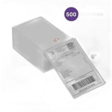 Imagem de 500 Etiqueta Térmica Sem Rolo 10X15 /100X150 Resma Serrilha - Atfast
