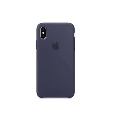 Imagem de Capa Case Silicone Capinha X Xr Xs Max Várias Cores, Azul Meia Noite, 