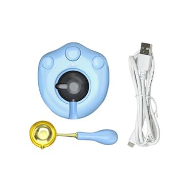 Imagem de Aquecedor de vedação de cera, aparelho de fusão elétrico de vedação de cera, conjunto de vedação de cera USB, forno de vedação de cera para convites, azul