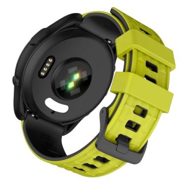 Imagem de ISABAKE Pulseira para Garmin Forerunner 265/Forerunner 255/Vivoactive 4/Venu 2/Venu 3, pulseira de silicone de liberação rápida de 22 mm compatível com Coros Pace 3