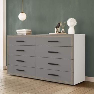 Imagem de Cômoda Organizadora 150cm com 8 Gavetas 240829 Linha Valência Politorn
