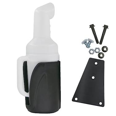 Imagem de DIYOLFALL Suporte de garrafa de areia para carrinho de golfe adequado para EZGO Club Car Yamaha, com design de aperto de mão, dispensador de recipiente de sementes de areia para enchimento de grama